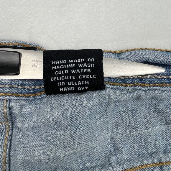 Royal Blue Denim Shorts Relaxed Fit Light Wash‎ Men 36 Skater Baggy Streetwear - Picture 11 of 11